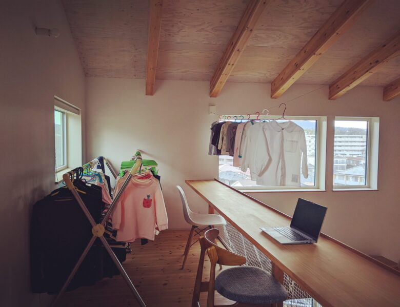 Study-room-and-drying-space-for-childrens-clothe